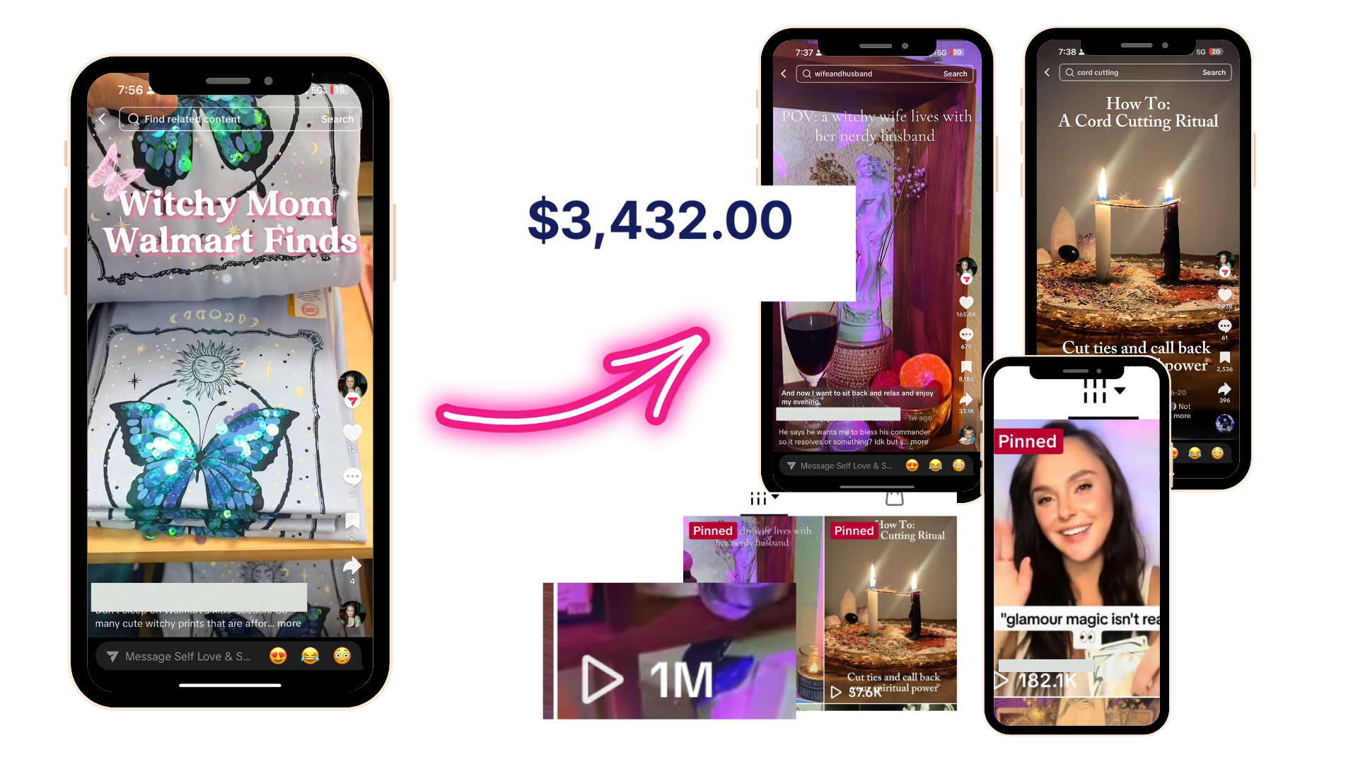 Maddie's TikTok wins: a 1M-view video and $3,432 in sales